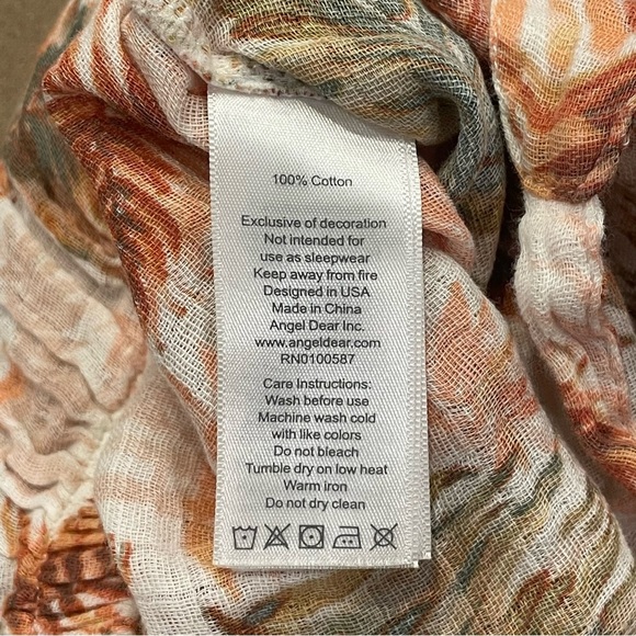 Angel Dear Girl’s Tie Back Romper 100% Cotton Muslin Size 18-24 Months - Picture 9 of 11